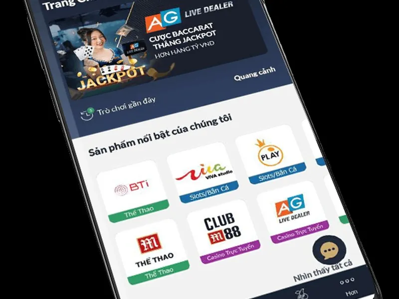 Giao diện APP Daga88 trên điện thoại